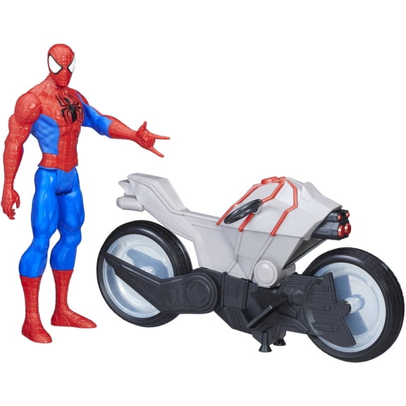 Marvel Spider-Man Titan Hero Series Spider-Man Figure with Spider Cycle