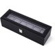 thumbnail image 2 of Caja para 6 relojes con ventana de cristal 34,5 x 11 x 8,5 cm fabricada en polipiel y horquilla terciopelo con acero chapado en metal negro, 2 of 5
