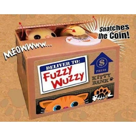 Mouse Mechanical Bank - Fuzzy Wuzzy Kitty Mechanical Bank - Yellow
