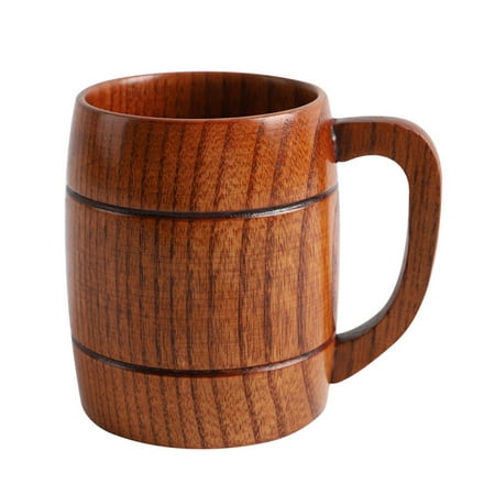 

320ml Large Wooden Beer Mug Best Wood Cup Wooden Tankard Beer Stein Tea Cup Barrel For Men Women Coffee Mug Gift