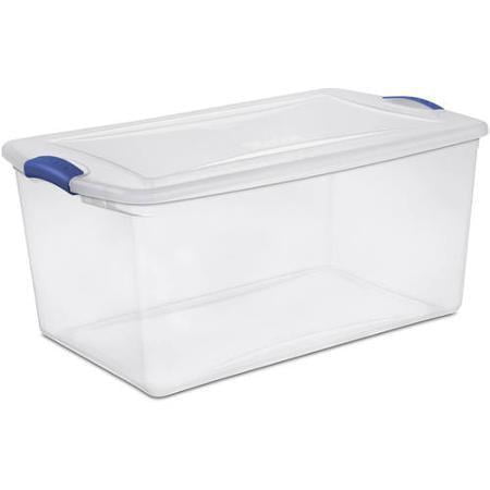 sterilite 66 quart latch box- blue morpho, case of 6 - Walmart.com ...