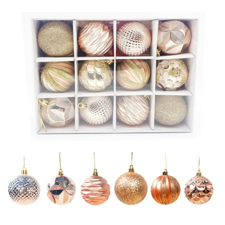 

WIQUOKETT 12pcs Christmas Decoration Set Green Painted Christmas with Strings Suitable for Christmas Tree Festival Wedding Party and Home Decor Shatterproof Christmas Tree Fall Decorations for Home