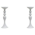 thumbnail image 3 of Baohd Sleek Metal Candlestick Tea Light Holder Long Stand Flower Vase White M 2Set, 3 of 6