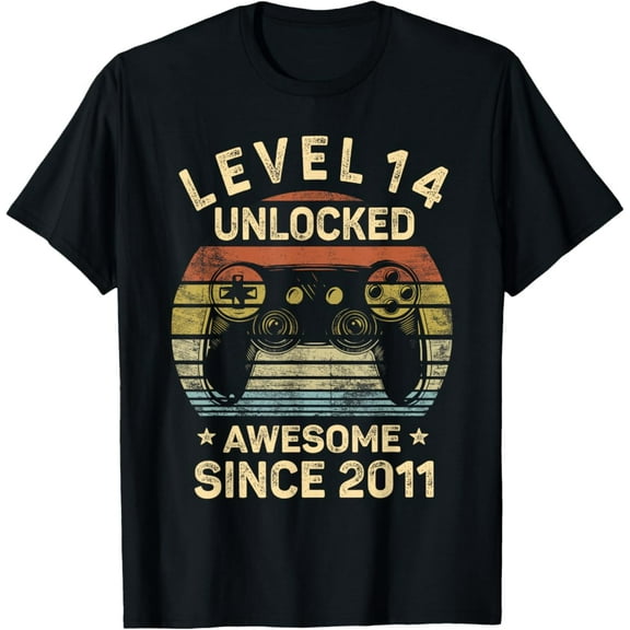 Level 14 Unlocked 14Th Birthday 14 Year Old Gifts Gamer Bday Unisex T-Shirt S-5Xl - Best Birthday Gifts