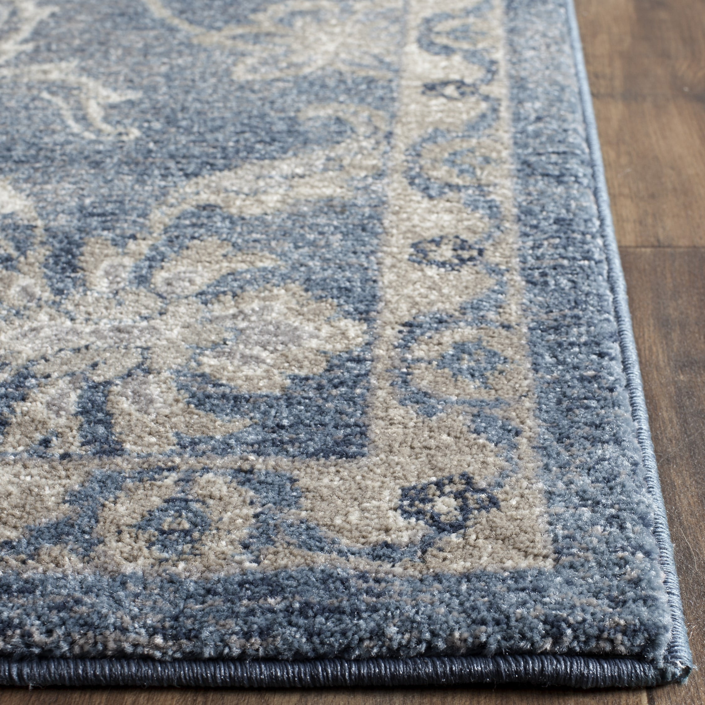 SAFAVIEH Sofia Ethelinda Floral Runner Rug, Blue/Beige, 2'2" x 10'