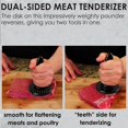thumbnail image 4 of Reversible Meat Tenderizer, 3-in-1 Dual Sided Meat Tenderizer And Pounder, Burger Press Patty Maker Marinating Prep Tool, 4 of 5