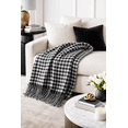 thumbnail image 2 of Fennco Styles Houndstooth Fringe Soft Throw Blanket - 50"x60", 2 of 4