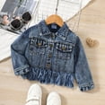 thumbnail image 5 of Esaierr Toddler Girls Denim Jacket,Baby Toddler Button Denim Jacket Spring Autumn Clothing Blue Jacket Outerwear for Kids 12M-6Y, 5 of 5