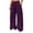 Purple, variant on SYwaren Pants for Women Wide Leg Casual Loose Fit Fall Comfortable Solid Elastic Waist Pocket Full Length Pants