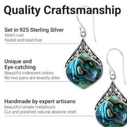 Abalone Shell Colorful Earrings for Women - Beach Jewelry for Women in 925 Sterling Silver Funky Colorful Beautiful Jewelry Birthday Christmas Gifts