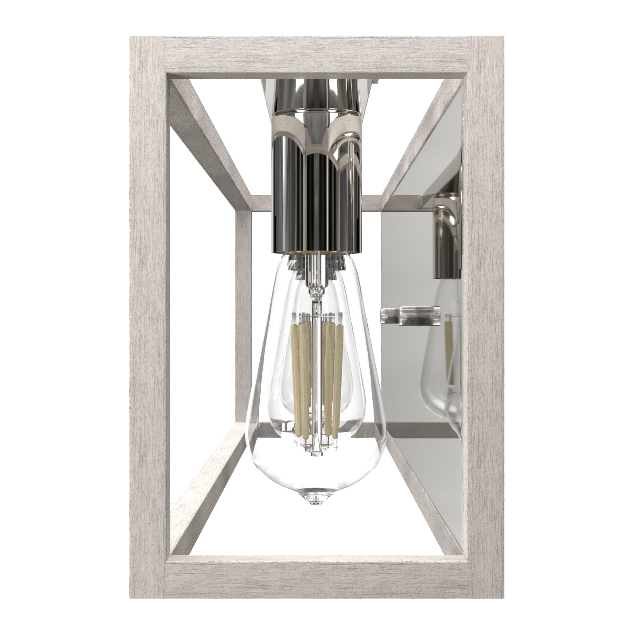 Hunter - Squire Manor 3-light Distressed White, Medium Size Vanity Light, Dimmable, Modern Style, for Bedrooms, Dining, Living Rooms - 19036
