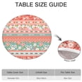 thumbnail image 6 of Fitted Round Tablecloth with a Lush Bohemian Floral Pattern, Elastic Edge Accommodates 52 54 56 Inch Circular Tables with Ease, 6 of 7
