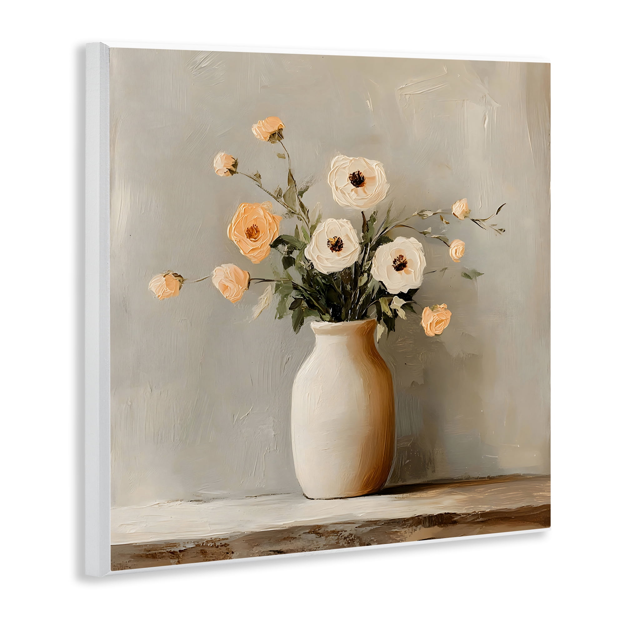 Stupell Industries Simple Floral Vase in Pastels Wall Plaque Art, design by Creative Studio