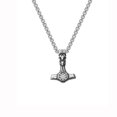 thumbnail image 1 of Collar con colgante de acero de titanio redondo con diseño de cabeza de oveja y calavera de estilo retro de joyería con adornos de dios Pan, 1 of 6