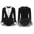 thumbnail image 7 of Aislor Feather Tutu Dress for Girls Hip Hop Latin Jazz Dance Leotard Shiny Ballet Dancewear Ballerina Outfit Black 14, 7 of 7