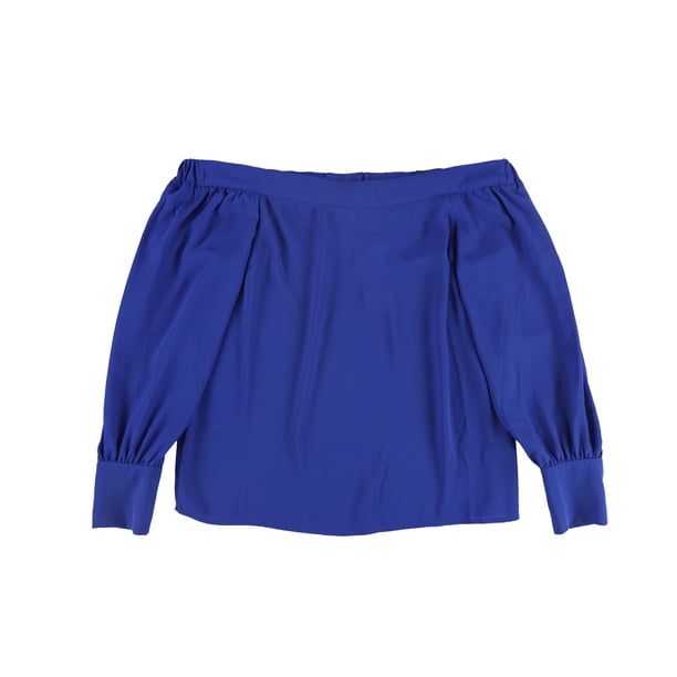 Blusa sin hombros bar III mujer azul XS