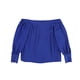 thumbnail image 1 of Blusa sin hombros bar III mujer azul XS, 1 of 2