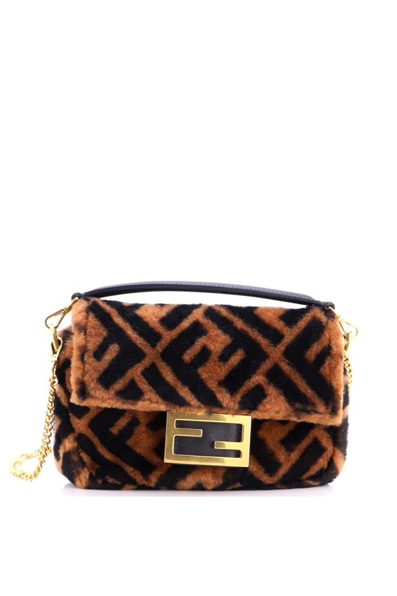 Pre-Owned Baguette NM Bag Zucca Shearling Mini By Rebag