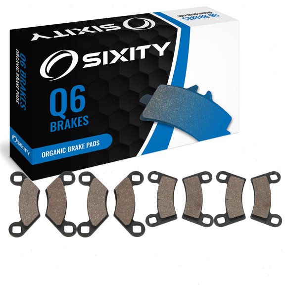 Sixity Q6 Front Rear Organic Brake Pads compatible with Polaris Ranger RZR 570 2012-2013 Complete Set