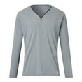 thumbnail image 5 of Vedolay T Shirts for Men 2023 Boho Long Sleeve Casual Loose Tops Grey,3XL, 5 of 5