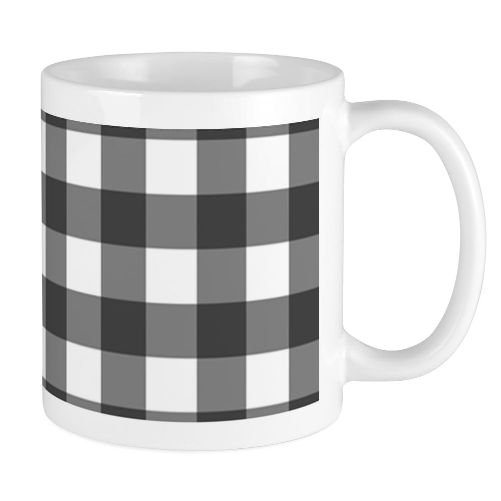 CafePress Black White Buffalo Plaid Mugs Unique Coffee Mug, Coffee Cup CafePress Walmart