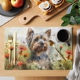 thumbnail image 2 of A Dog Placemats Set of 2, Play Among The Flowers Butterfly Watercolor Non-Slip Place Mats Washable Table Mats for Kitchen Dining Table Decorations Indoor/Outdoor, 2 of 9