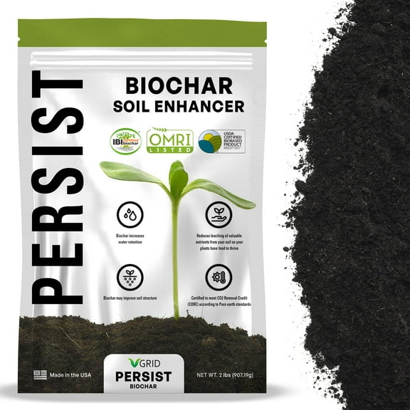 Persist Biochar 2 lb. bag Premium Horticultural Charcoal and Garden Soil Conditioner