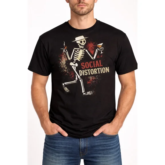 Social Distortion Skelly Logo Punk Rock Band Black Graphic Unisex T-Shirt ,up to size 5XL