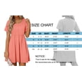 thumbnail image 6 of MOSHU Summer Dresses for Women Crewneck Short Sleeve Midi Dress Casual Button A-Line Sundress with Pockets, 6 of 10