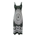 thumbnail image 4 of IROINNID Sundress For Women Fashion Casual Totem Printed Sling One-piece Dress V-Neck Full-Length Dress, 4 of 5