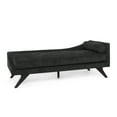 thumbnail image 2 of Christopher Knight Home Cagle Mid-century Modern Chaise Lounge by  - 68.00" L x 27.50" W x 25.00" H Black + Dark Brown, 2 of 5
