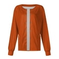 thumbnail image 3 of Evdexr Women's Front Scrub Jacket 2-Way Stretch Uniform Orange Orange#1, 3 of 4