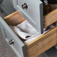 thumbnail image 5 of Pemberly Row 48" Traditional Wood Bathroom Cabinet with Top/Sink in Gray, 5 of 9