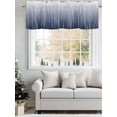 thumbnail image 5 of Blue Ombre Valances for Windows, Rod Pocket Kitchen Valance Curtains - Soft & Washable Small Window Treatment for Living Room,&nbsp;Bathroom, Gradient Line Pattern , 42x12 Inch, 1 Panel, 5 of 9