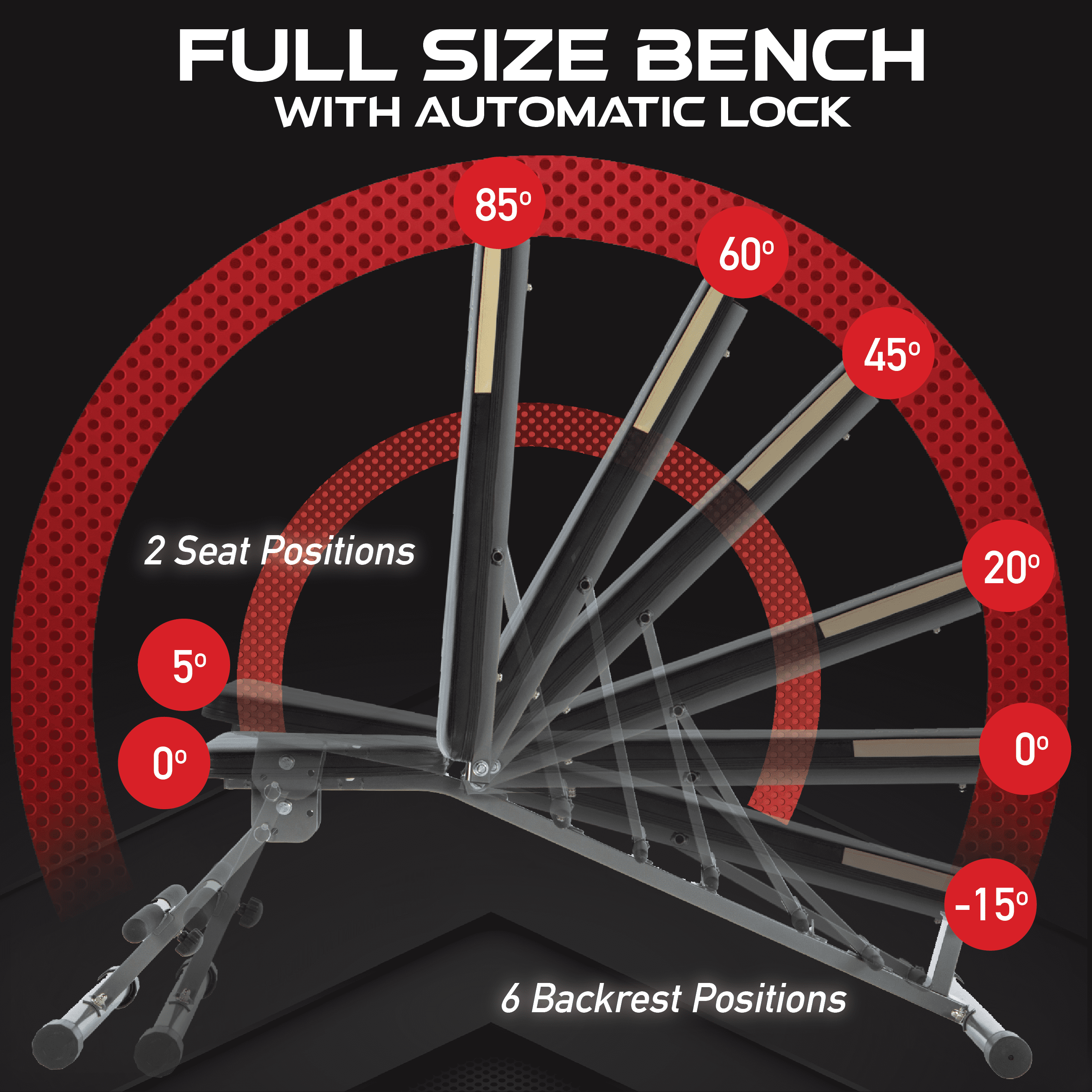 Fitness Reality Super Max 1000 Heavy-Duty Weight Bench, 12 Adjustable Backrest Positions, 800 lb Weight Capacity