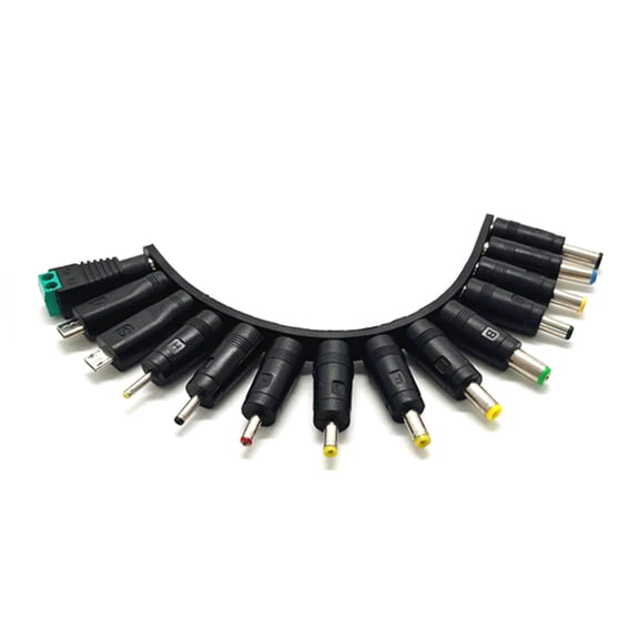 5.5x2.1mm Universal Power Adapter Tips Connector Suitable for Laptop Phone Charger 14 in 1 Power Supply Plug Jacks Sets