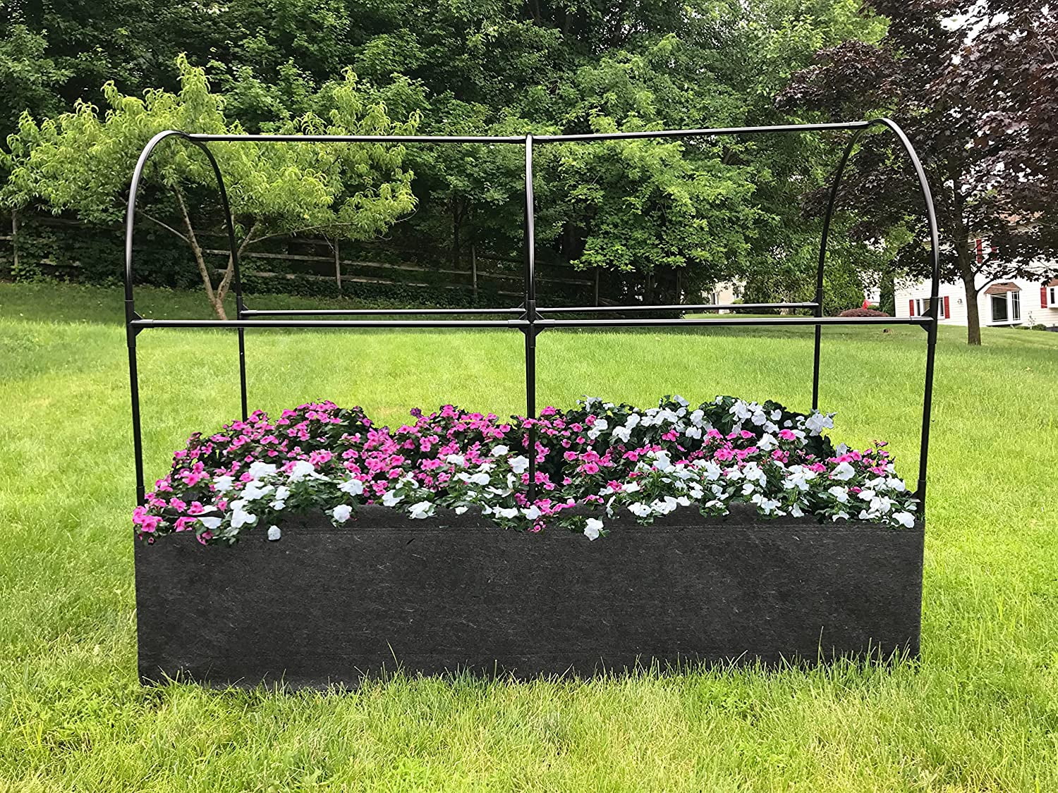 SIMPO 3-in-1 Garden System: Raised Fabric Bed + Greenhouse + Protective Net 36”W x 72”L x 53”H
