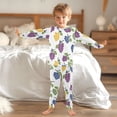thumbnail image 6 of joogoo Grapes Pattern 2 Piece Long Sleeve Tee and Pants Cotton Pajama Set 8Y, 6 of 7