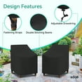 thumbnail image 5 of Adiqo Patio Swivel Lounge Chair Covers Waterproof, 2 Pack Outdoor Rocking Chair Covers set for Patio Lawn Garden Wicker Furniture, 29"W x 30"D x 36"H, Black, 5 of 7