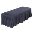 thumbnail image 1 of Massage Cosmetic Table Valance Sheet Cover with Table Valance Hole Dark Blue-185x70cm, 1 of 7