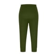 thumbnail image 7 of XL-5XL Plus Size Capri Leggings for Women Tummy Control Capri Yoga Pants High Waisted Stretchy Mid-calf Length Pull on Tights Jegging Army Green XL, 7 of 7