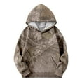 thumbnail image 4 of XDDLITP Camo Hoodie Kids Maple Leaf Print Long Sleeved Sweatshirts Plus Size Drop Shoulder Trendy Pullover with Pocket,Brown 140, 4 of 6