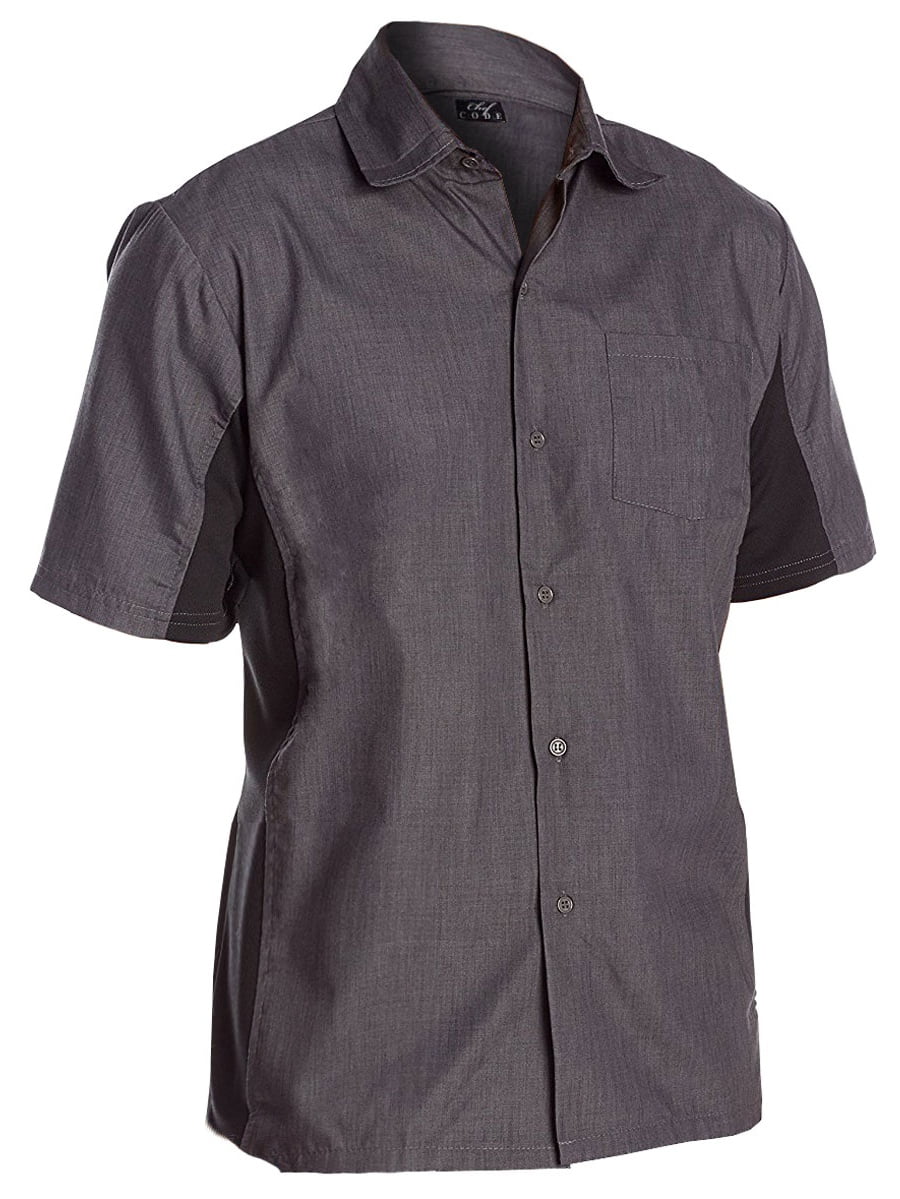 Chef Code Utility Work Shirt with Button Front and Vent Side Panels ...
