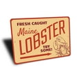 thumbnail image 3 of Fresh Caught Maine Lobster Novelty Sign, Metal Wall Decor - 10x14 inches, 3 of 4