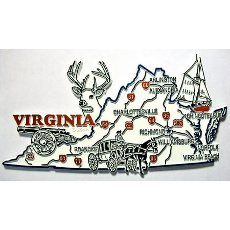 - Virginia Jumbo with Deer Head Fridge Magnet