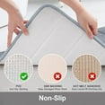 thumbnail image 4 of Buganda Memory Foam Bathroom Rugs Sets 2, 30"x20" Bath Mats and 24"x20" U-Shaped Toilet Rugs, Soft Non Slip Absorbent Bath Rugs, Grey, 4 of 8