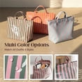 thumbnail image 5 of Striped Tote Bag for Women Lightweight Tote Large Capacity Waterproof Handbag for Summer Beach Pool and Everyday Use, 5 of 5