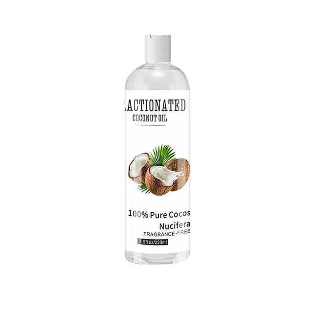 Aceite esencial 100 ml, 220 ml Aceite de coco Hidratante Masaje Cuidado de la piel Refinación Cuidado del cabello Aceite de coco