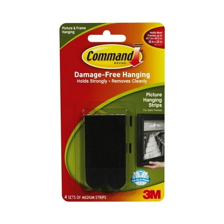 Command Picture Hanging Strips 0.75-inch x 2.75-inch Black (Pack of 10)