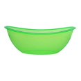 thumbnail image 4 of TigerChef 80 Ounce Neon Glow In The Dark Under Blacklight Colored Heavy Duty Disposable Plastic Oval Contoured Bowls Set In Pink Blue Green Orange Set Of 4 (80 Oz Oval Bowl, Multi-Colored), 4 of 6